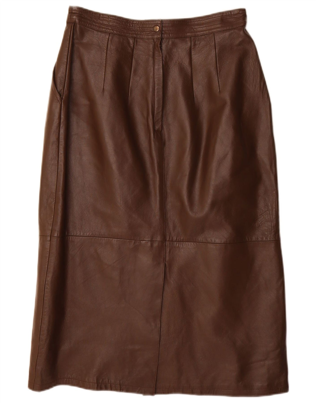 Damska spódnica ołówkowa VINTAGE IT 40 Small W28 Brązowa Skóra