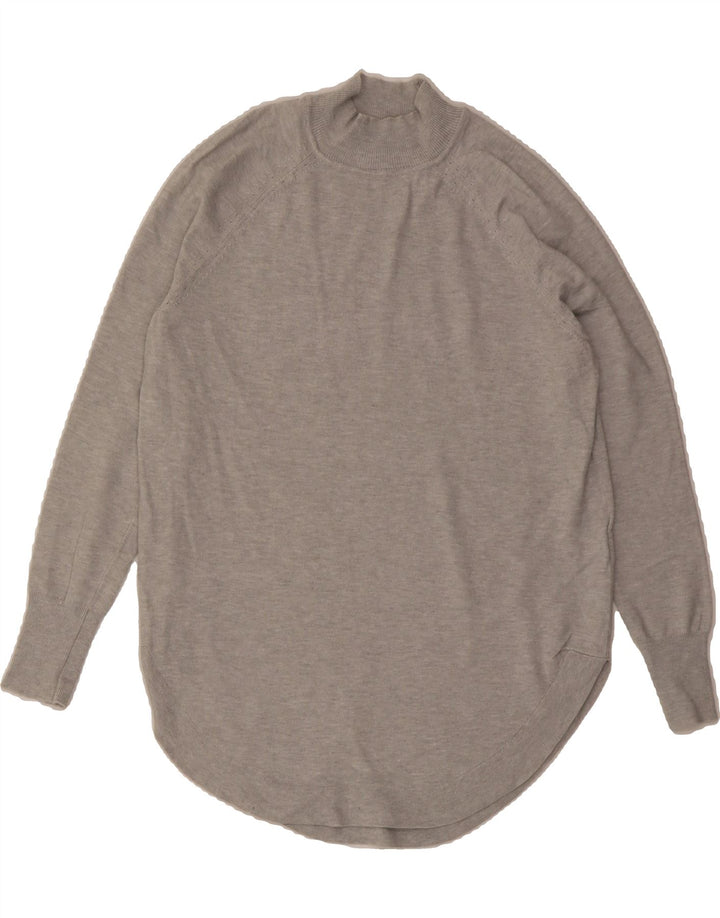 OASIS Womens Oversized Turtle Neck Jumper Sweater UK 10 Small Grey Viscose Vintage Oasis and Second-Hand Oasis from Messina Hembry 