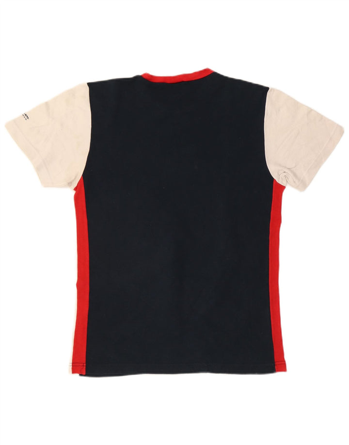 Damska koszulka z grafiką CHAMPION Top UK 18 XL, granatowa, bawełniana w bloki kolorów