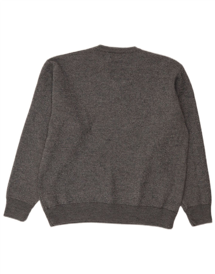 Marks & Spencer Damski sweter z dekoltem w kształcie litery V, UK 16, duży, szary, nakrapiany