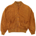 Vintage męska zamszowa kurtka bomber IT 56 2XL beżowa skóra