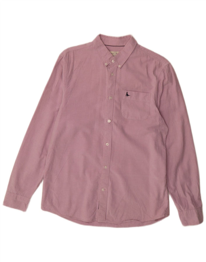 Koszula męska Jack Wills o klasycznym kroju, średnio różowa, bawełniana