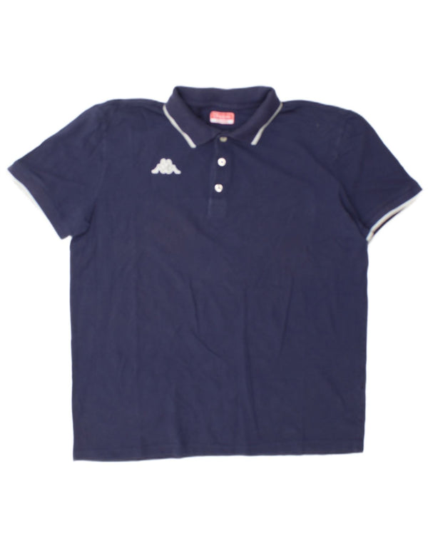 Męska koszulka polo Kappa 2XL, granatowa, bawełniana