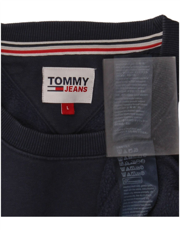 Męski sweter TOMMY HILFIGER, duży, granatowy, bawełniany