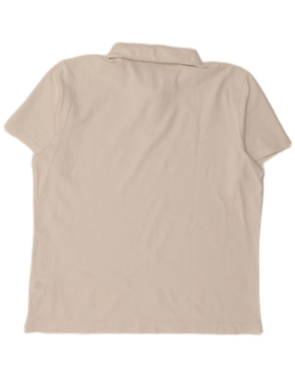 Męska koszulka polo K-WAY XL, biała, bawełniana