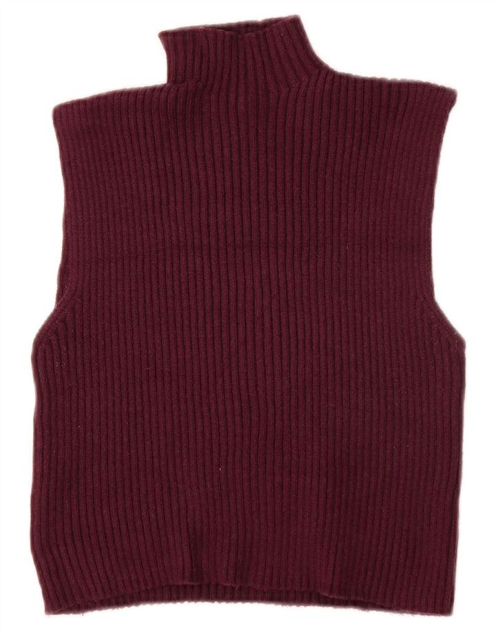 Damski podkoszulek ZARA Crop Vest UK 12 Średni bordowy wiskoza