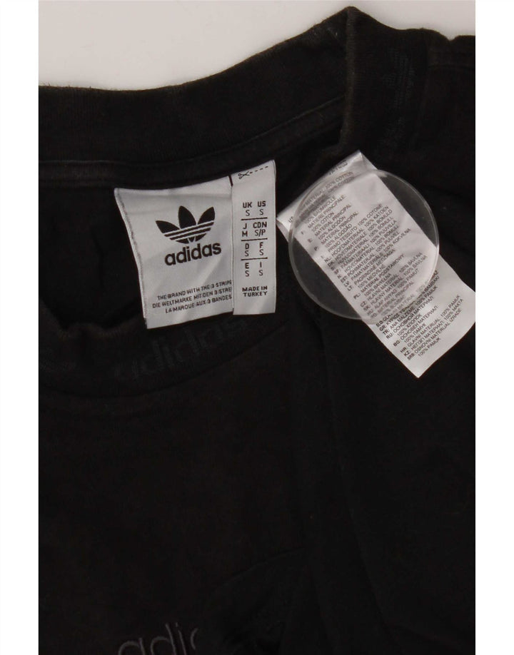 Adidas Męska Koszulka Top Mała Czarna Bawełna