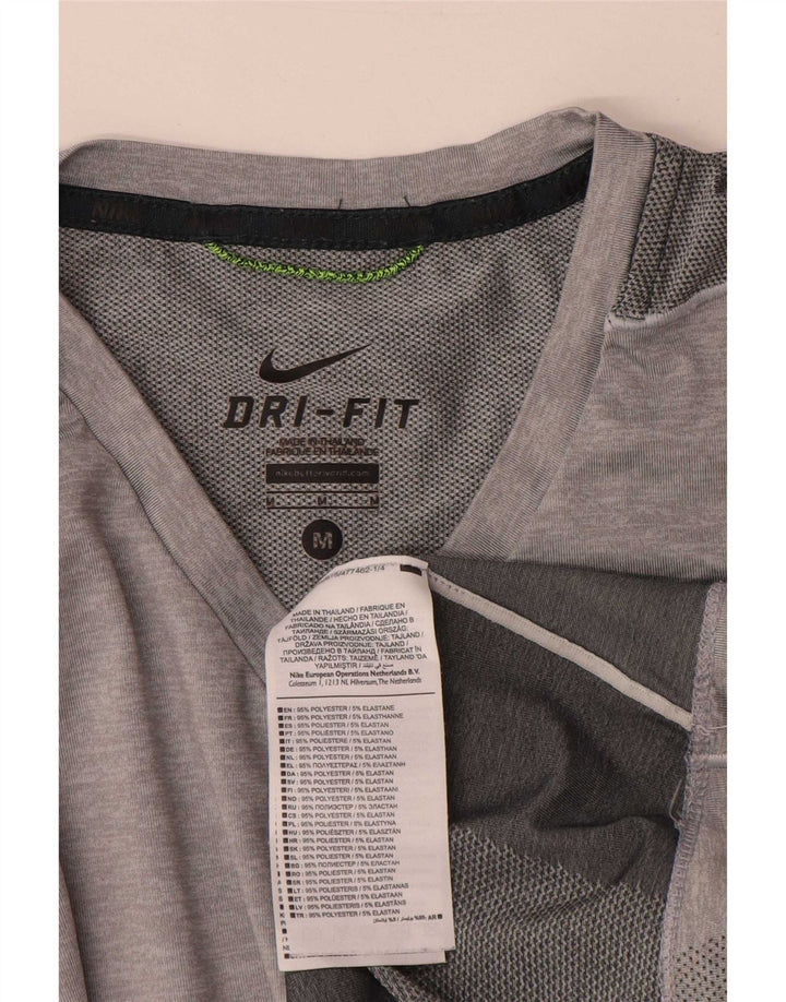 Męski T-shirt Nike Dri Fit Top, średni szary poliester