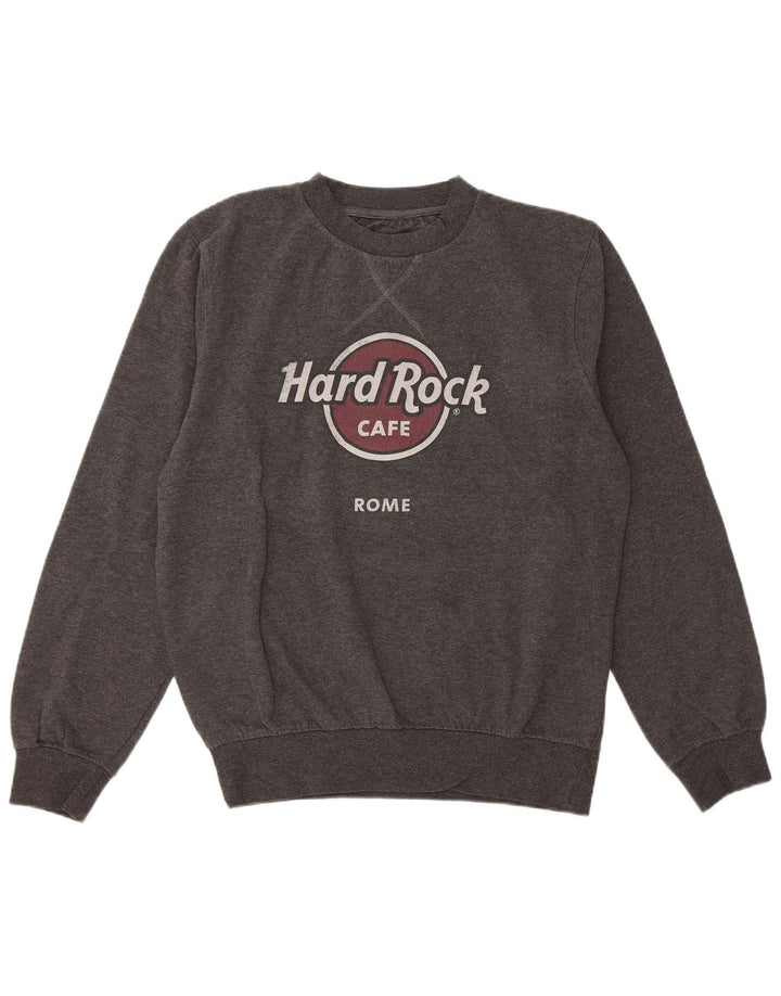 Damska bluza Hard Rock Cafe Rome Graphic Jumper UK 14 Średni szary