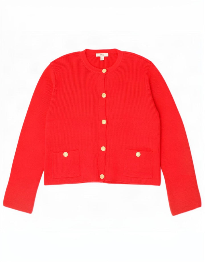Marks & Spencer Damski sweter oversize UK 16, duży, czerwony akryl
