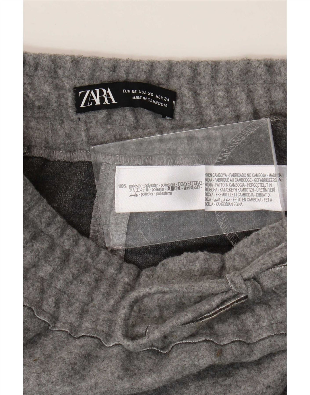 Damska spódnica midi Zara XS W24 Szary poliester