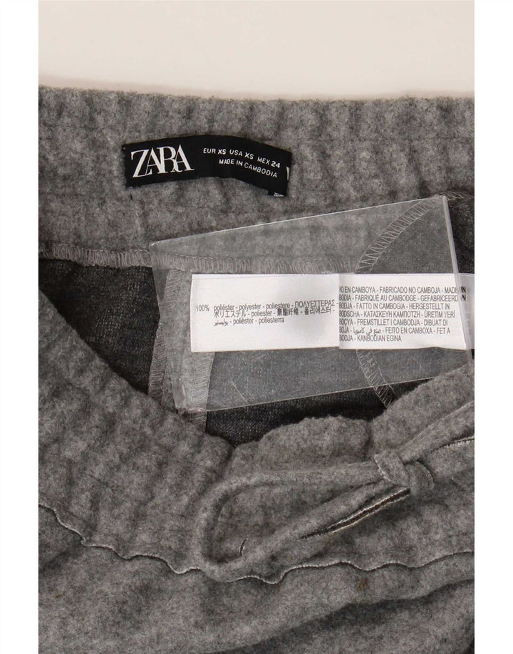 Damska spódnica midi Zara XS W24 Szary poliester
