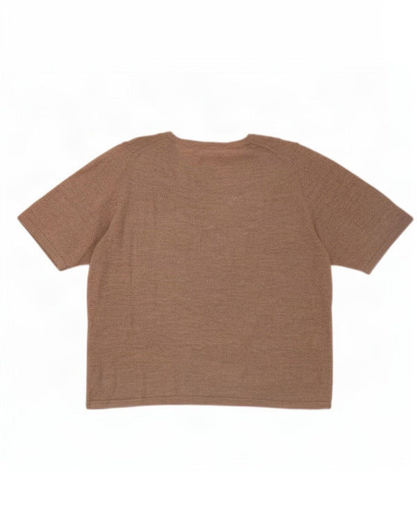 Marks & Spencer Damski sweter z dekoltem w łódkę, UK 22 3XL, beżowy