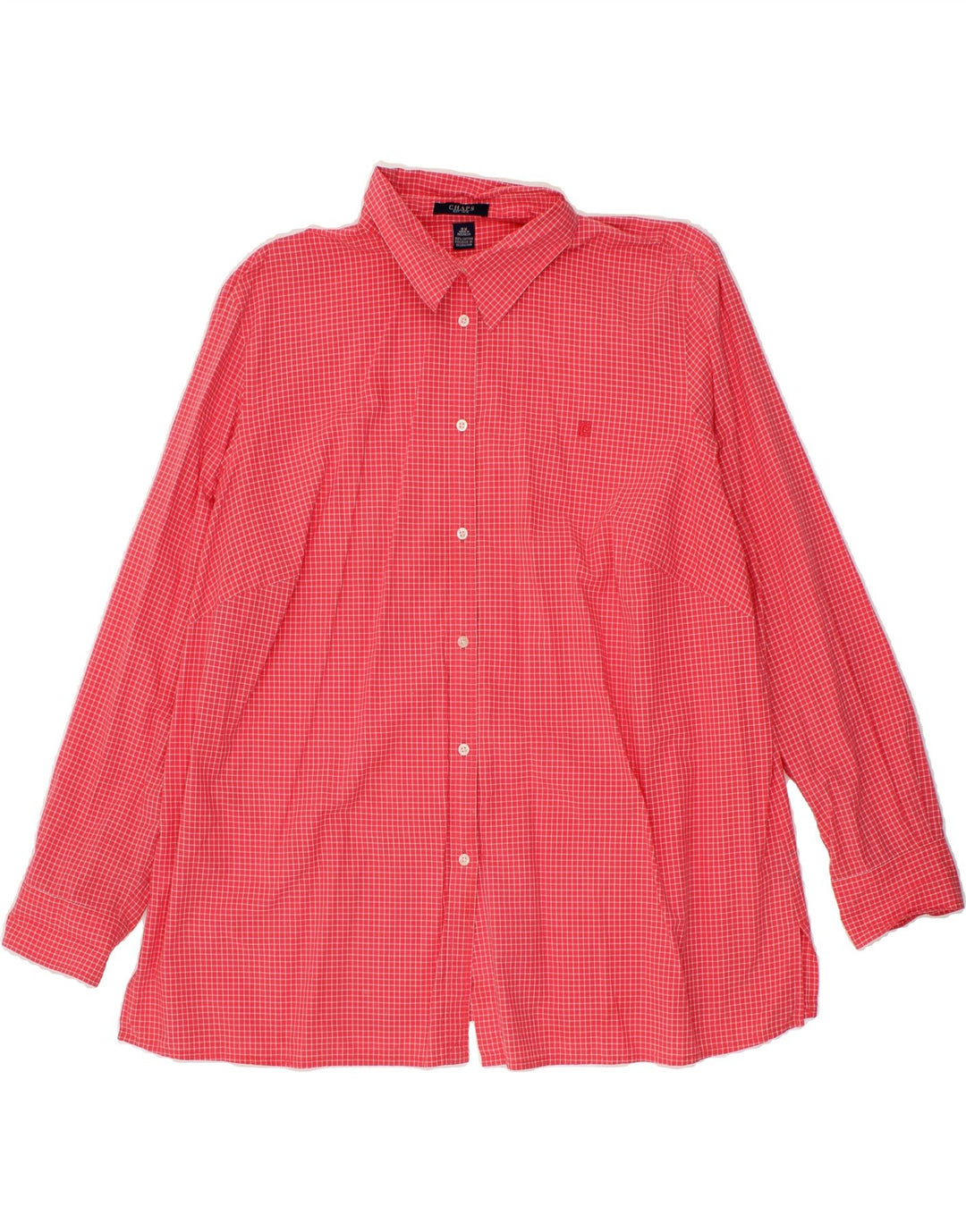 CHAPS Womens Shirt UK 20 2XL Red Check Cotton Vintage Chaps and Second-Hand Chaps from Messina Hembry 