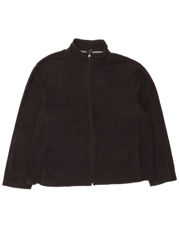 STARTER Mens Fleece Jacket UK 42 XL Black Polyester