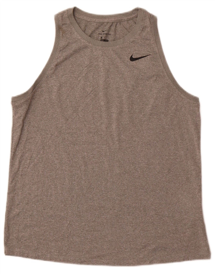 Damska koszulka z kamizelką NIKE Dri Fit UK 12, średnioszara, nakrapiana, poliester