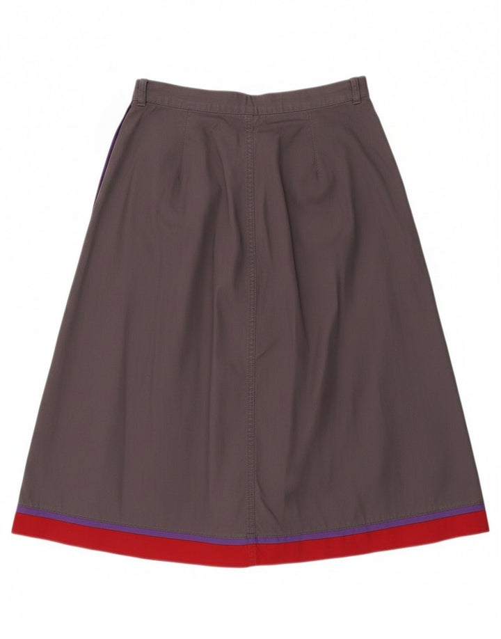 Rozkloszowana spódnica damska w stylu vintage EU 40 Medium W28 Szary blok kolorów