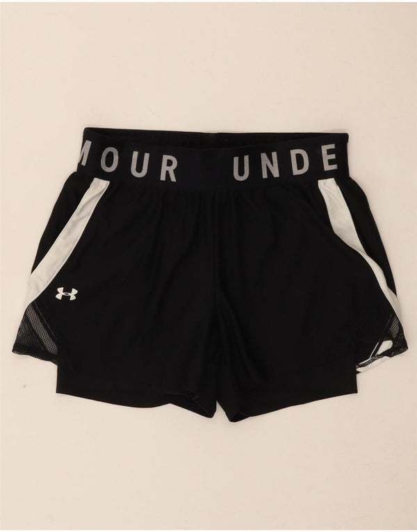Damskie spodenki sportowe Under Armour Heat Gear Graphic UK 6 XS w kolorze czarnym