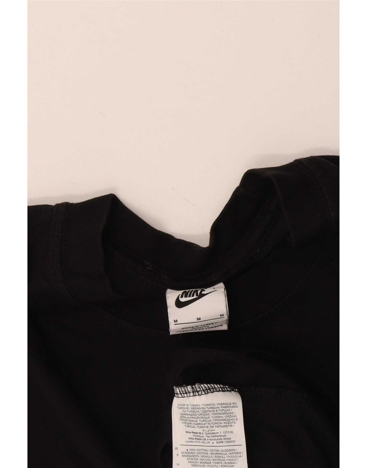 Męski T-shirt z grafiką Nike, średni czarny, bawełniany