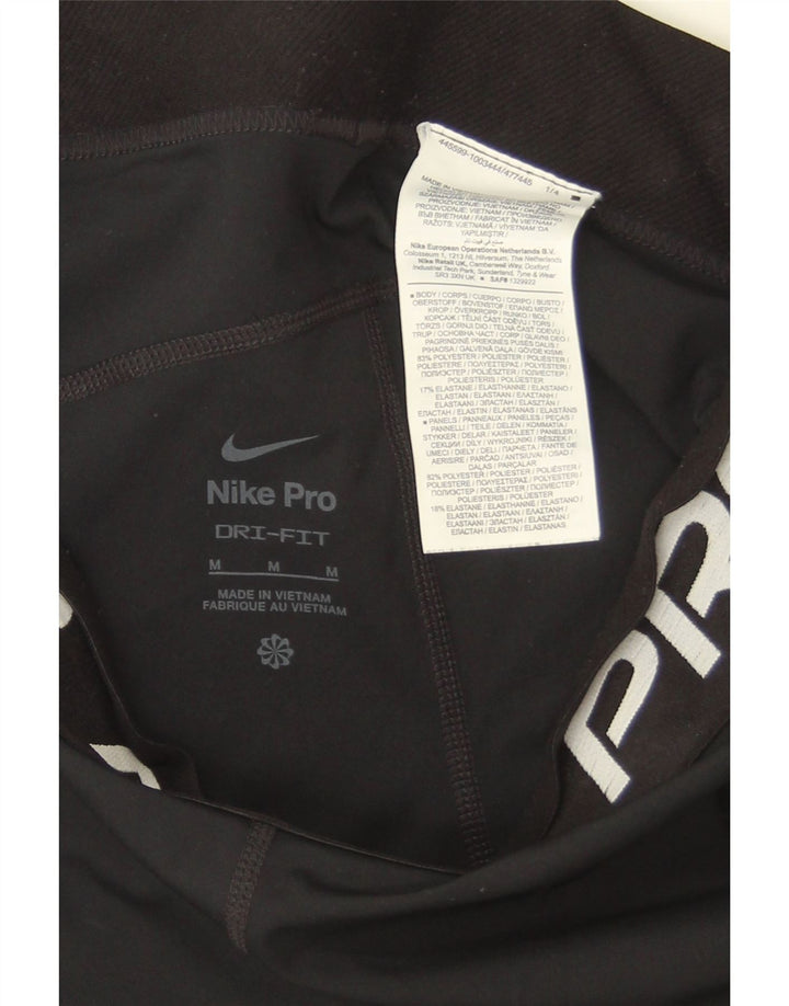 Damskie legginsy Nike Dri Fit Graphic UK 12, średni czarny poliester