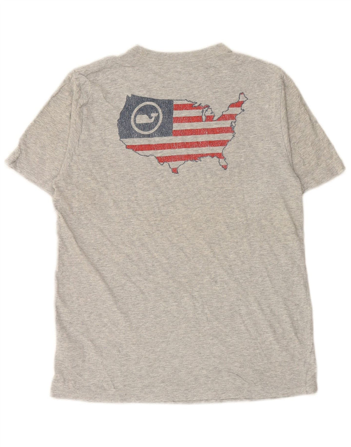 Chłopięcy T-shirt z grafiką VINEYARD VINES, 15-16 lat, XL, szary, blok kolorów