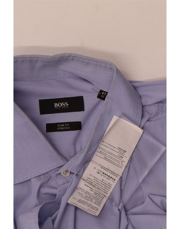 Koszula męska Hugo Boss Slim Fit, rozmiar 43 17 XL, niebieska bawełniana