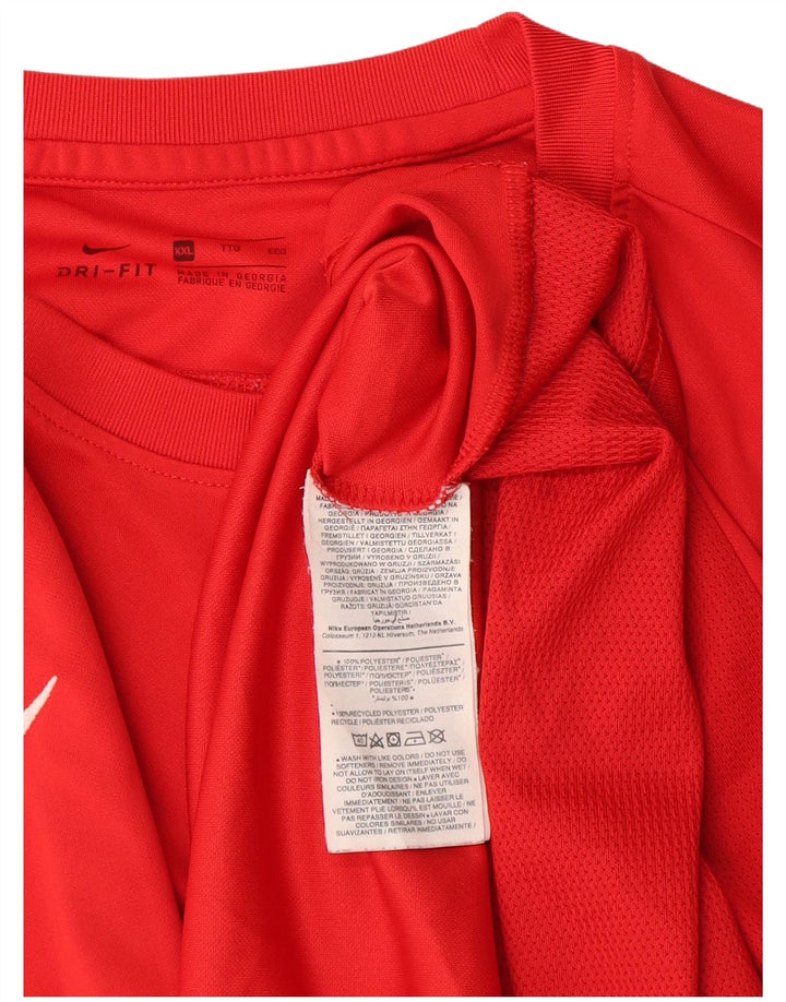 Męski T-shirt Nike Dri Fit Top 2XL Czerwony Poliester