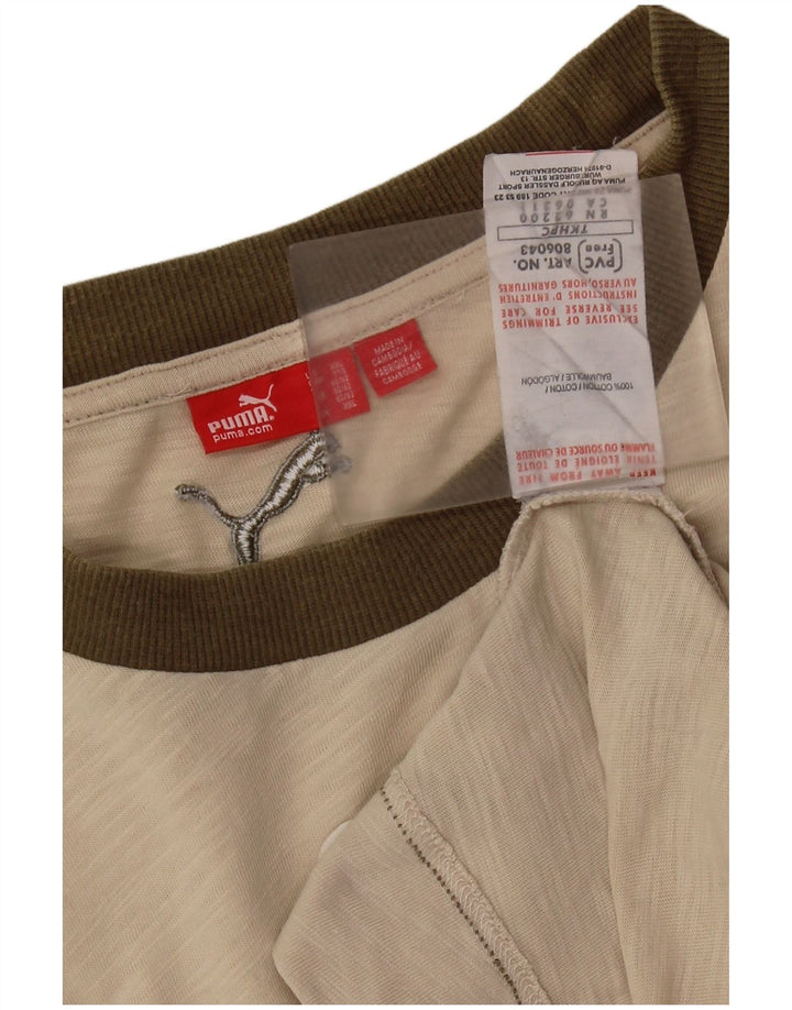 Męska koszulka z grafiką Puma Top 2XL, beżowa, bawełniana