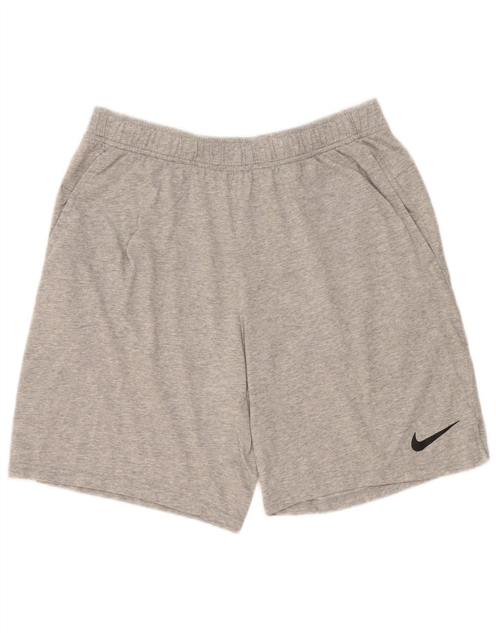 Męskie spodenki codzienne Nike, duże, szare, bawełniane