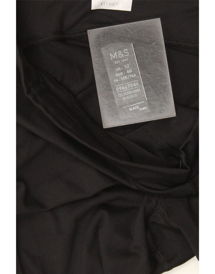 Legginsy damskie Marks & Spencer UK 12, średni czarny poliester