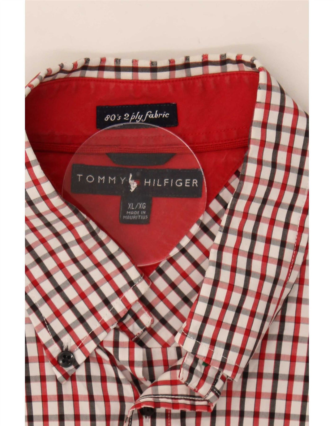 Koszula męska Tommy Hilfiger XL w czerwoną kratkę