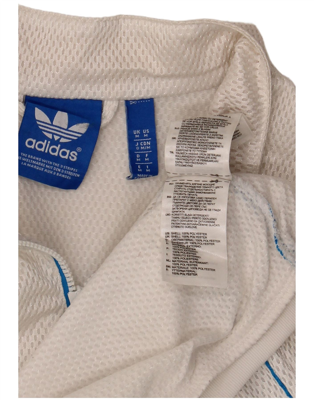 Adidas Męska bluza dresowa Top Jacket Medium White Polyester