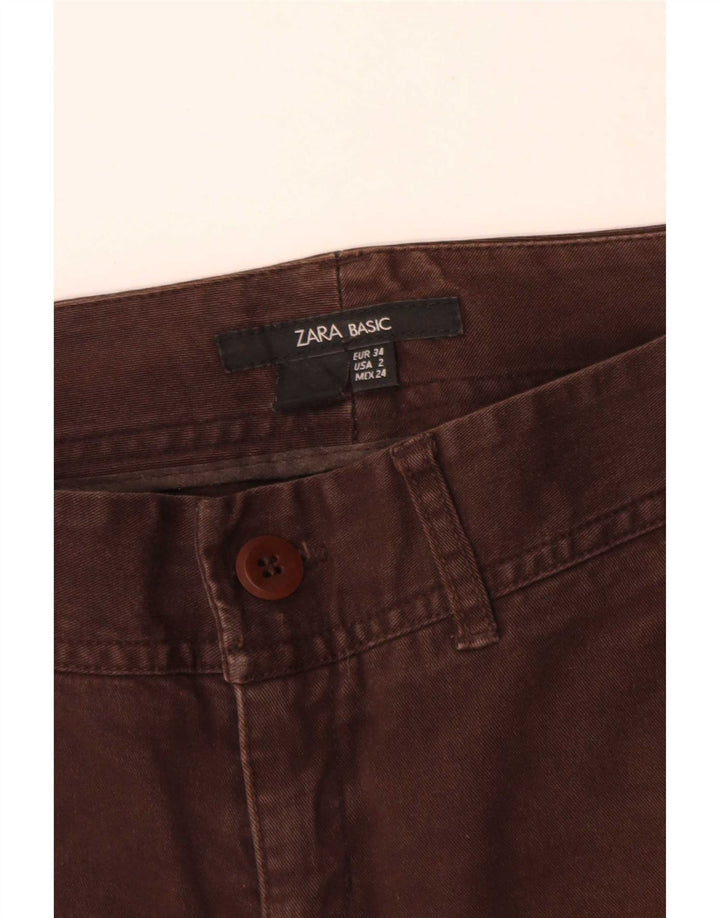 Jeansy damskie Bootcut Zara EU 34 2XS W24 L30 Brązowe