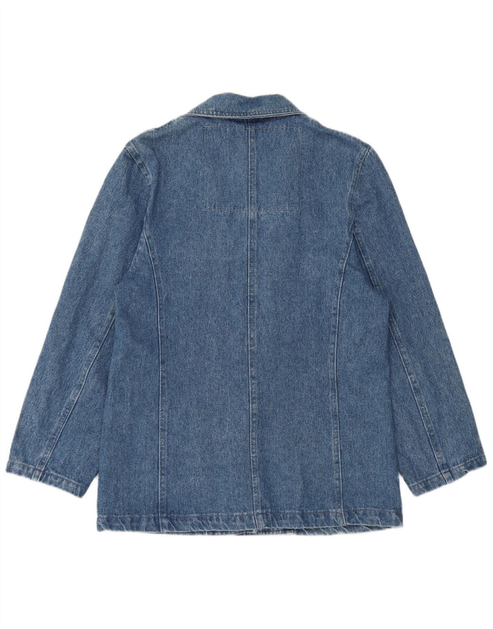 Bianca Maria Caselli Damska marynarka dżinsowa zapinana na 1 guzik UK 10, mała niebieska