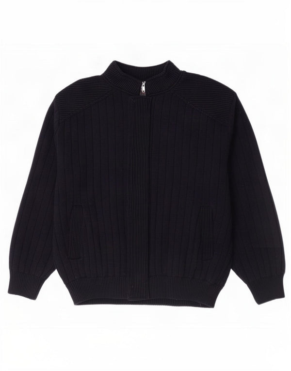 Vintage męski sweter rozpinany, duży, granatowy