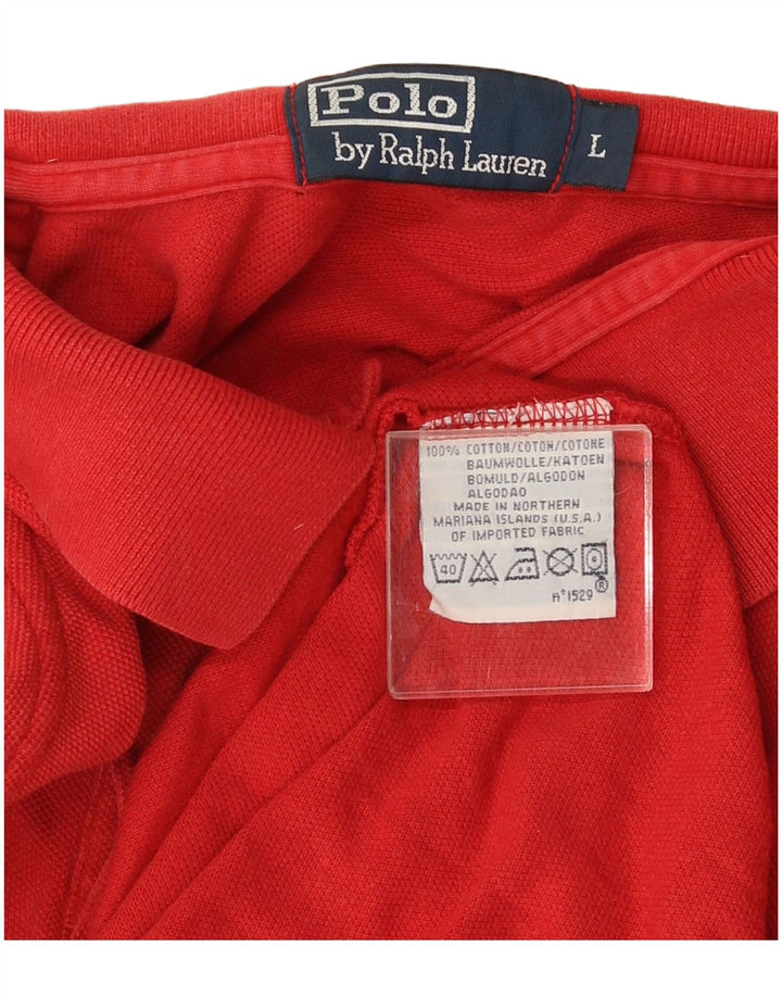 Męska koszulka polo Ralph Lauren, duża, czerwona, bawełniana