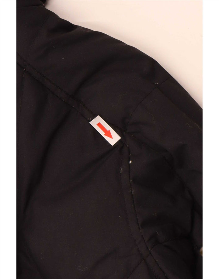 Damska wyściełana kurtka z kapturem Helly Hansen UK 14, średni czarny nylon