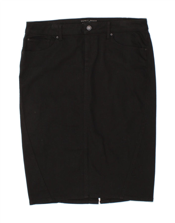 ESPRIT Womens Denim Skirt W29 Medium Black Vintage Esprit and Second-Hand Esprit from Messina Hembry 