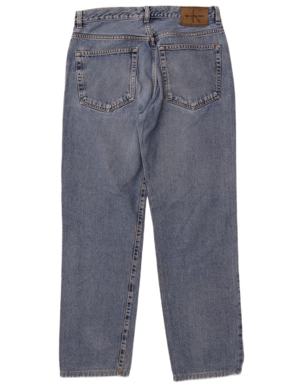 Damskie jeansy Calvin Klein z wysokim stanem W33 L29 Niebieskie bawełniane