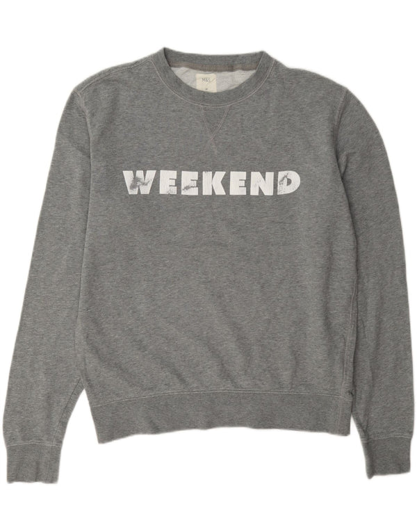 Damski sweter Marks & Spencer Weekend Graphic, UK 14, średni szary