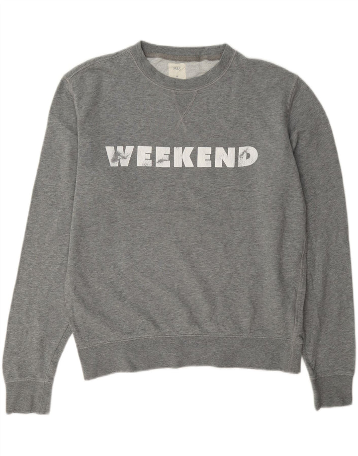 Damski sweter Marks & Spencer Weekend Graphic, UK 14, średni szary