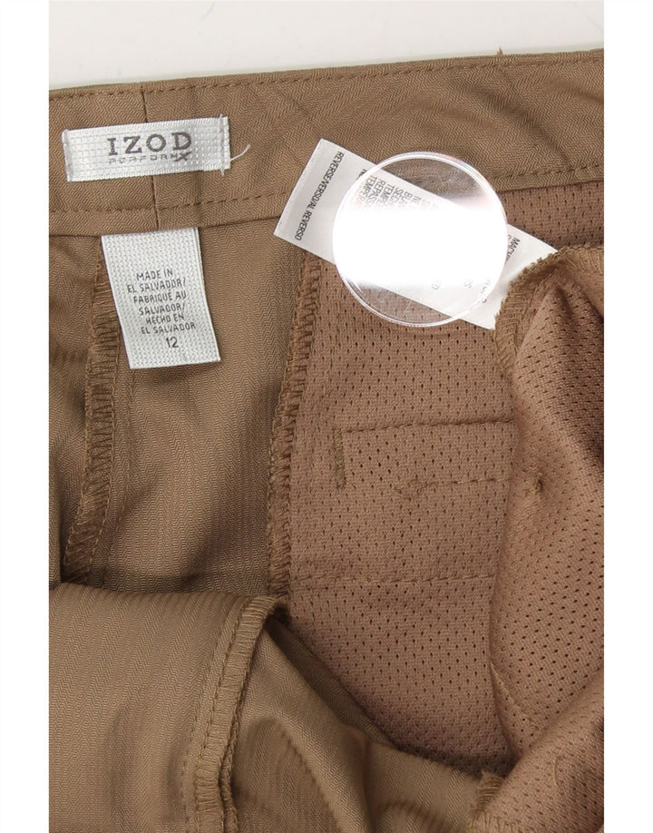 IZOD Womens Casual Shorts US 12 Large W36  Brown Vintage Izod and Second-Hand Izod from Messina Hembry 