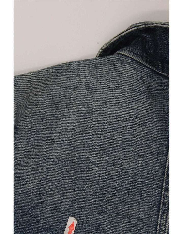 Vintage damska krótka kurtka dżinsowa IT 40 Small Blue Cotton