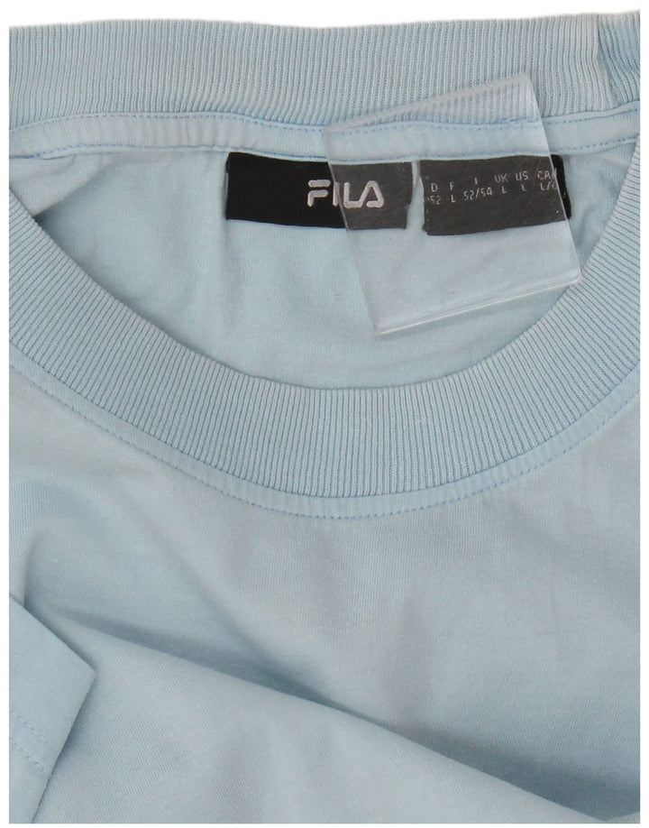T-shirt męski Fila, duży, niebieski