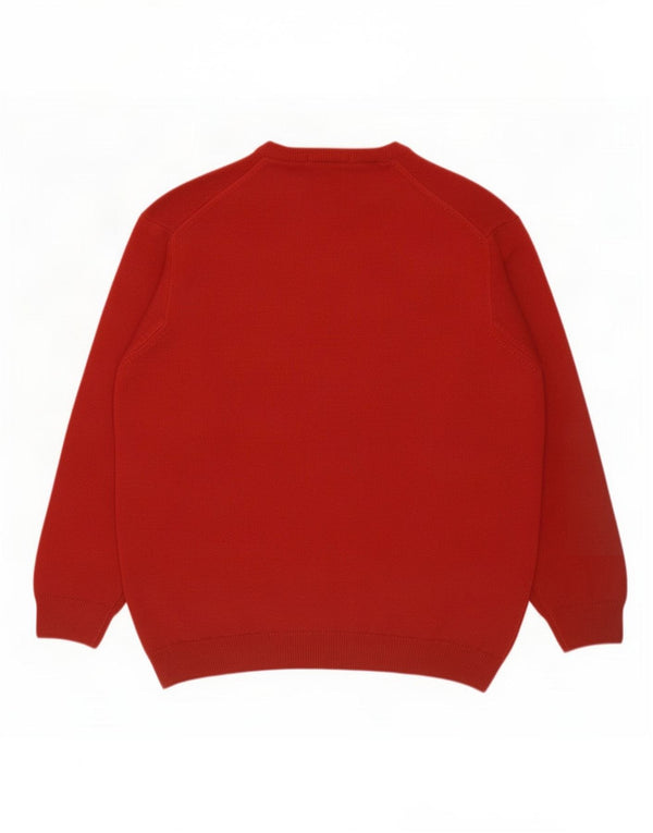 Marks & Spencer Męski sweter St. Michael z okrągłym dekoltem XL, bordowy