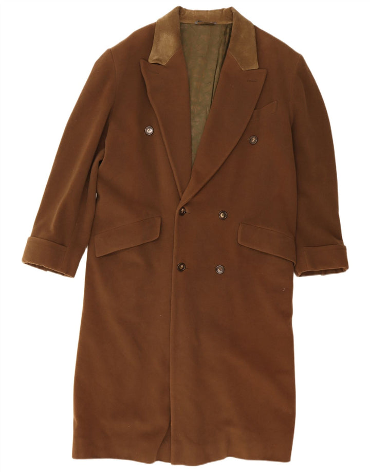 Byblos Męski dwurzędowy płaszcz IT 52 XL Brązowa wełna