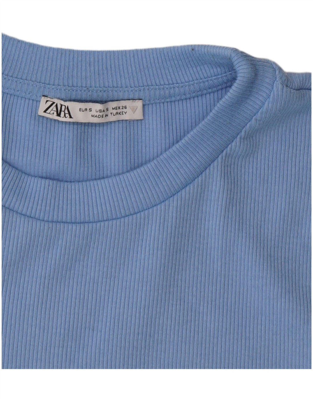 Damska krótka koszulka Zara Top UK 10 Small Blue