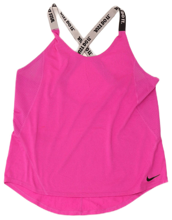 Damska kamizelka Nike Dri Fit Crop Graphic UK 14, duży róż
