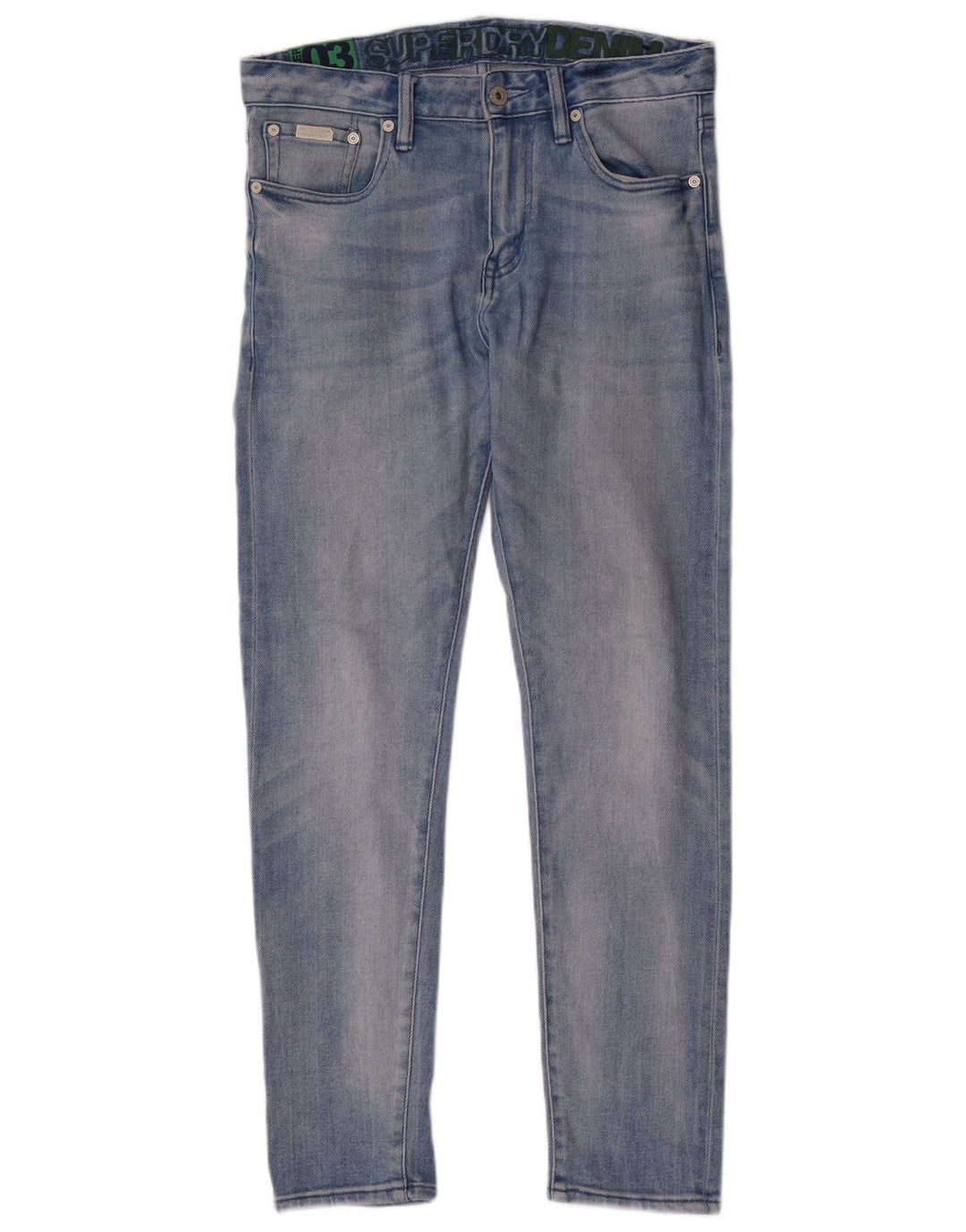 Męskie jeansy Superdry Slim W30 L30 Niebieskie, bawełniane