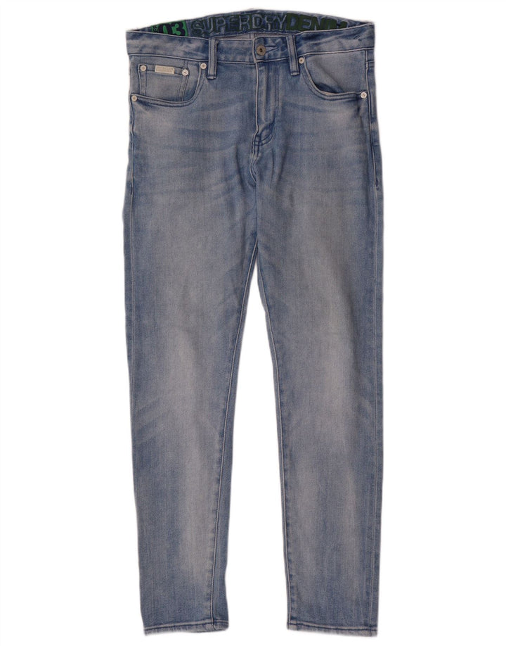 Męskie jeansy Superdry Slim W30 L30 Niebieskie, bawełniane
